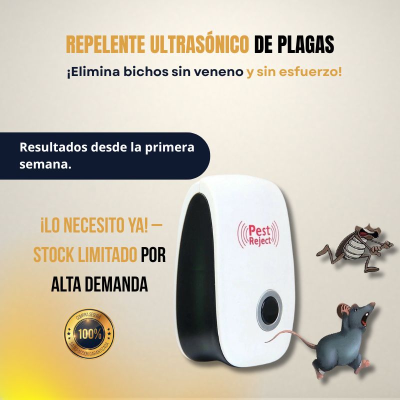 REPELENTE ULTRASÓNICO DE PLAGAS
