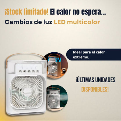 Ventilador Humificador LED 3 en 1
