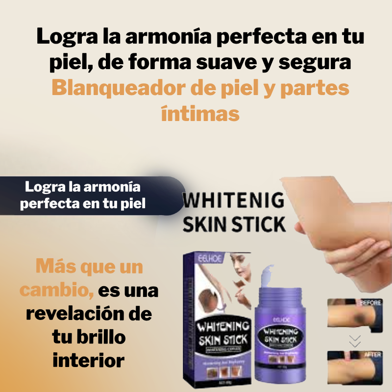Blanqueador de piel y partes íntimas